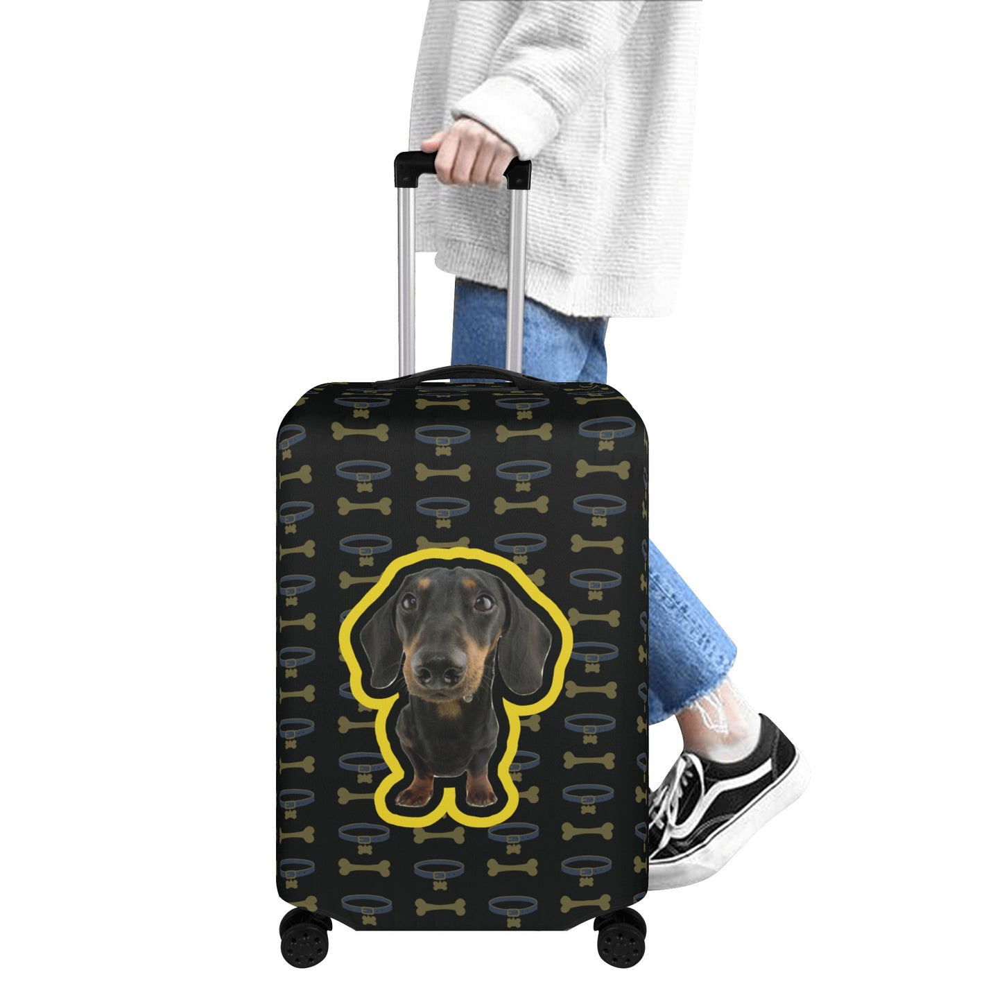 Funda de equipaje personalizada con imagen de Dachshund