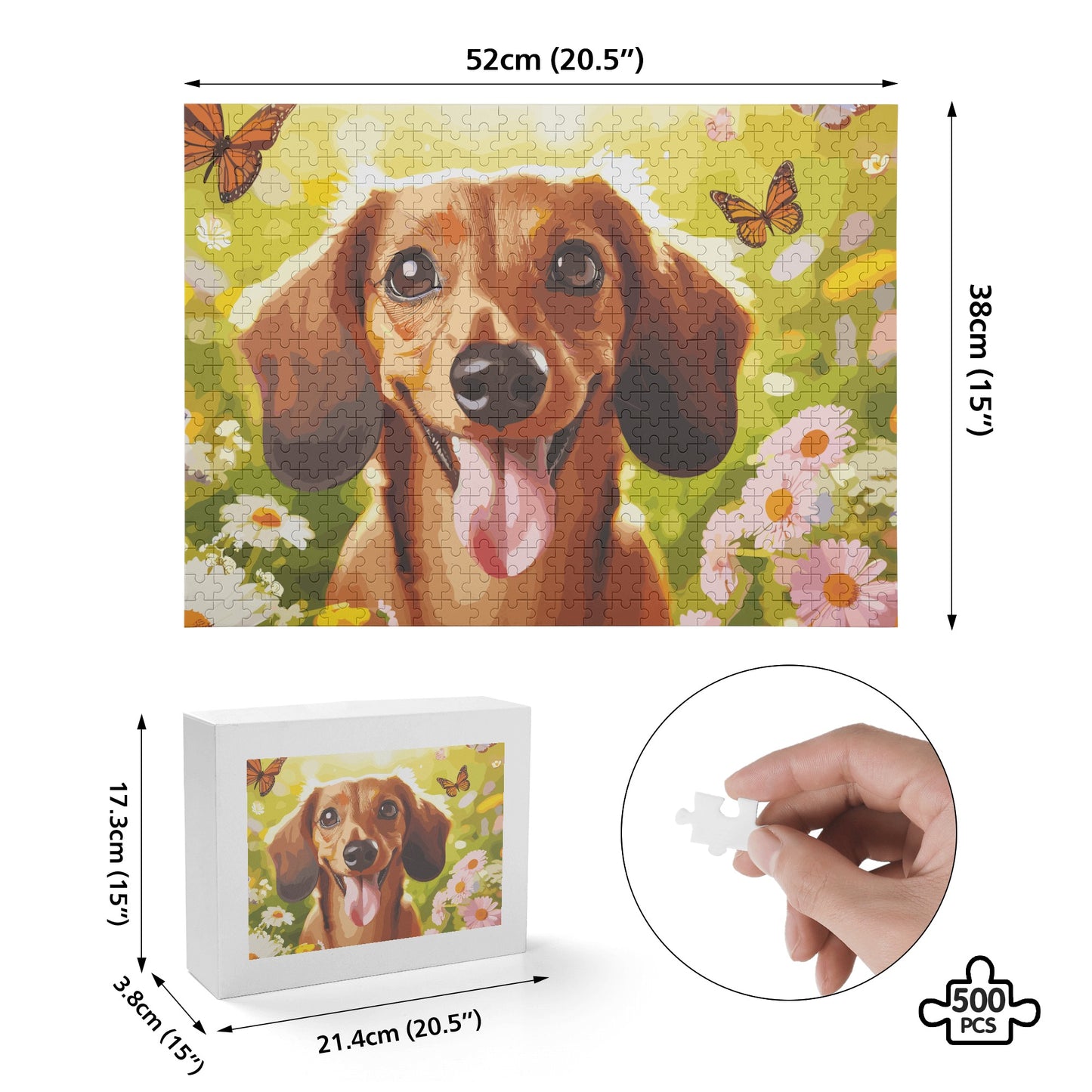 Puzzle personalizado con imagen de Perro Salchicha - Puzzle