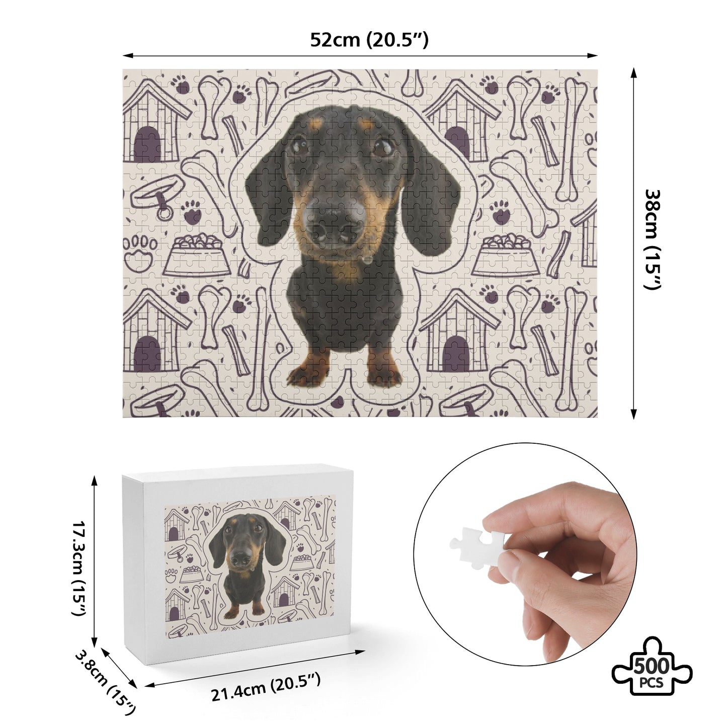 Puzzle personalizado con imagen de Perro Salchicha - Puzzle