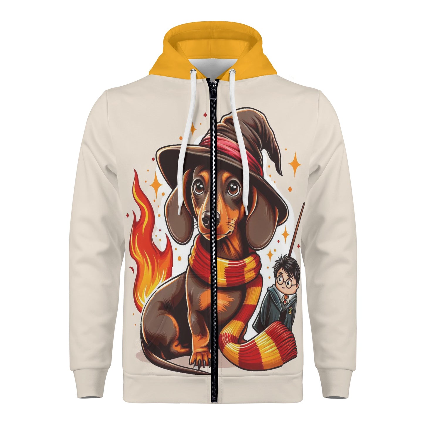 Riley - Sudadera con capucha y cremallera con estampado integral