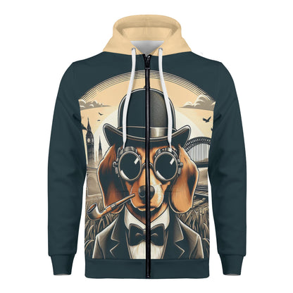 Ruth - Sudadera con capucha y cremallera con estampado integral