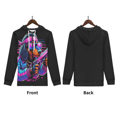 Nala - Sudadera con capucha y cremallera con estampado integral