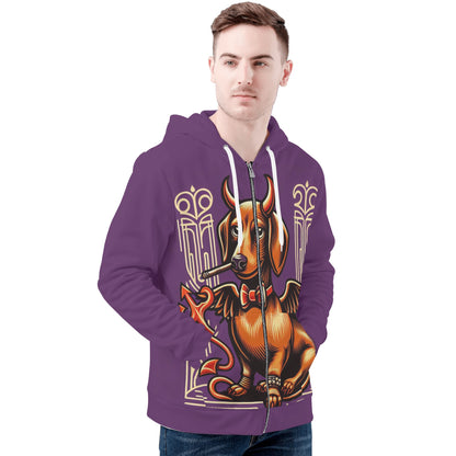 Duke - Sudadera con capucha y cremallera con estampado integral