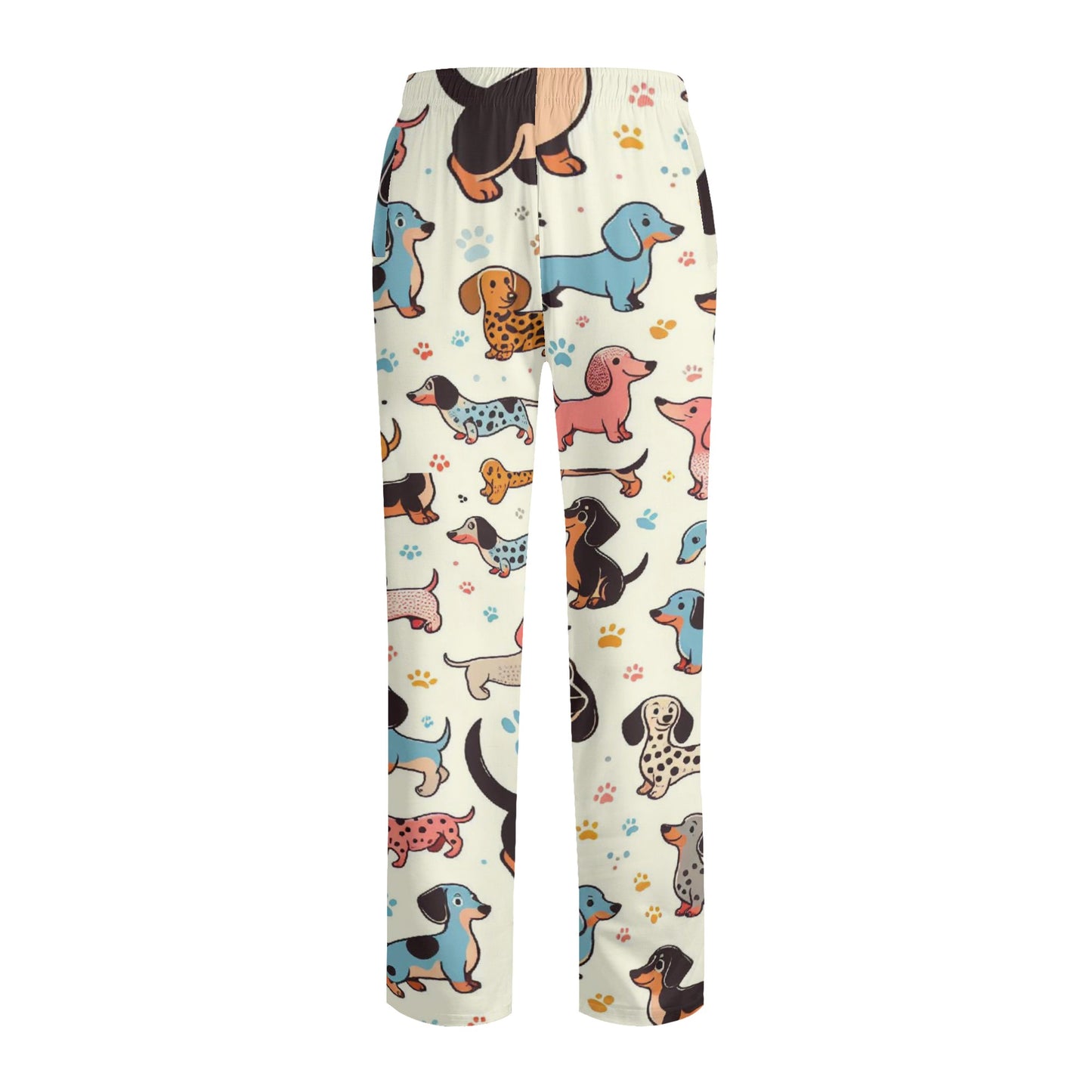 Ritz - Pijamas de mujer con estampado integral para amantes de los perros salchicha