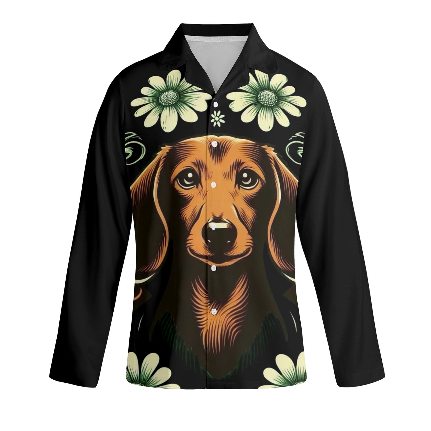 Melo - Pijama de mujer con estampado integral para amantes de los perros salchicha