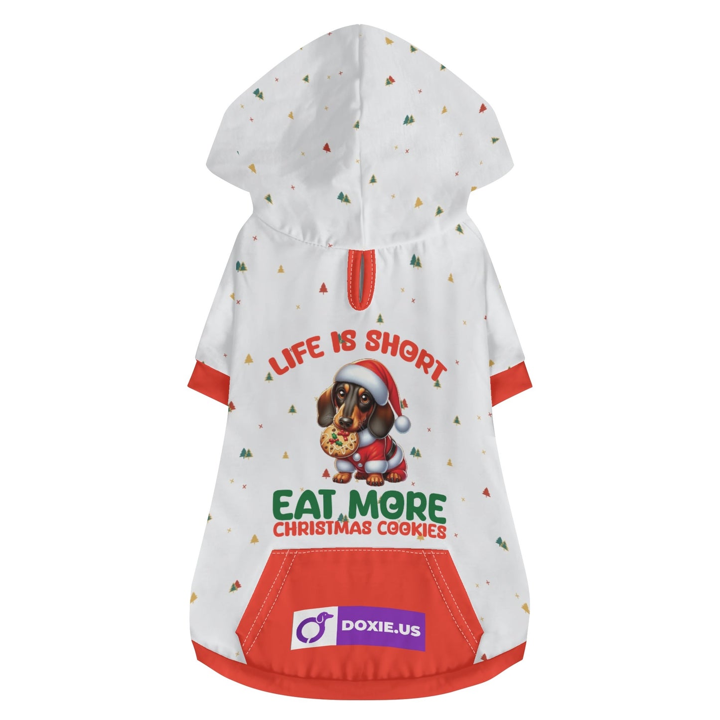 Life is short, eat more christmas cookies - Hoodies for Dachshunds