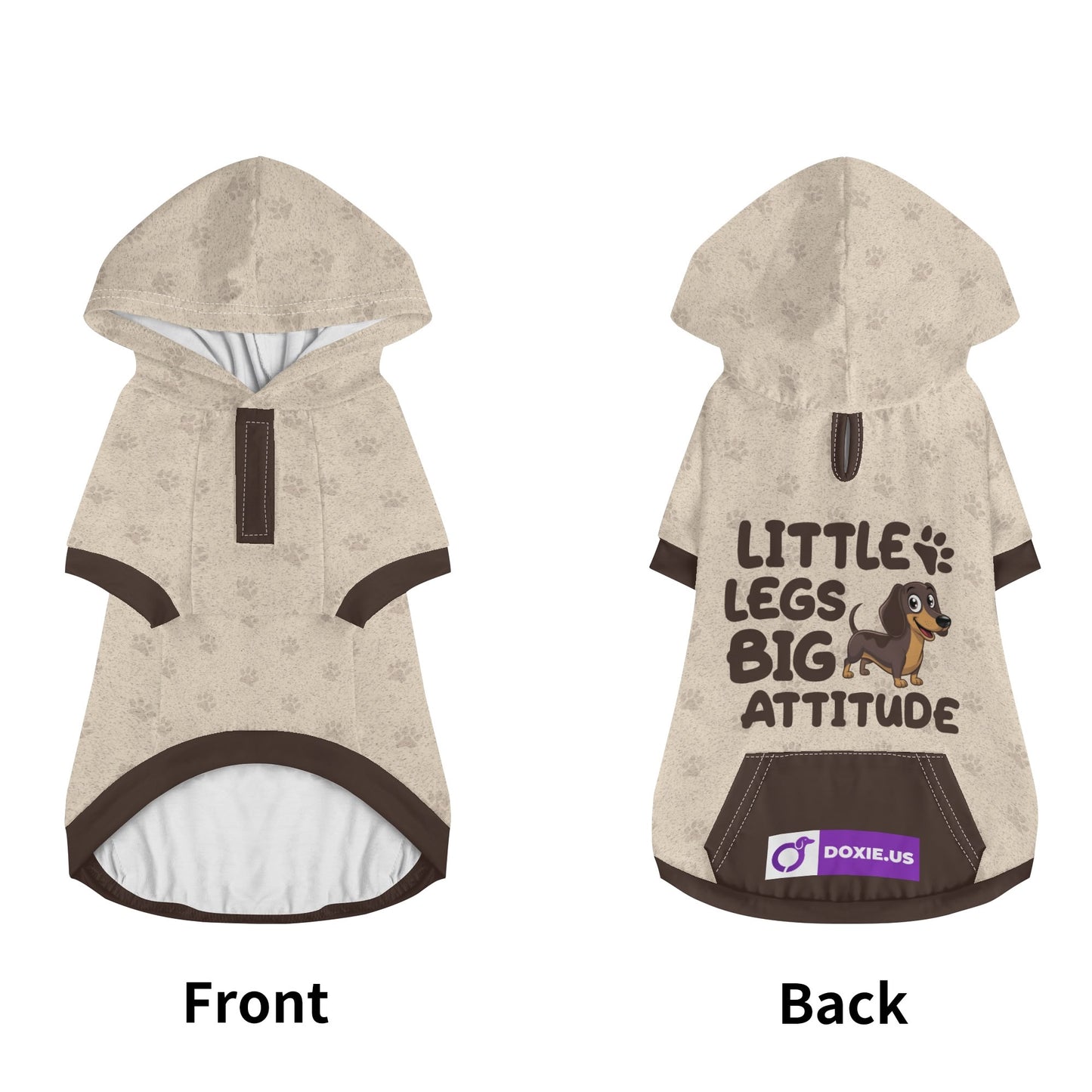 LITTLE LEGS, BIG ATTITUDE  - Hoodies for Dachshunds