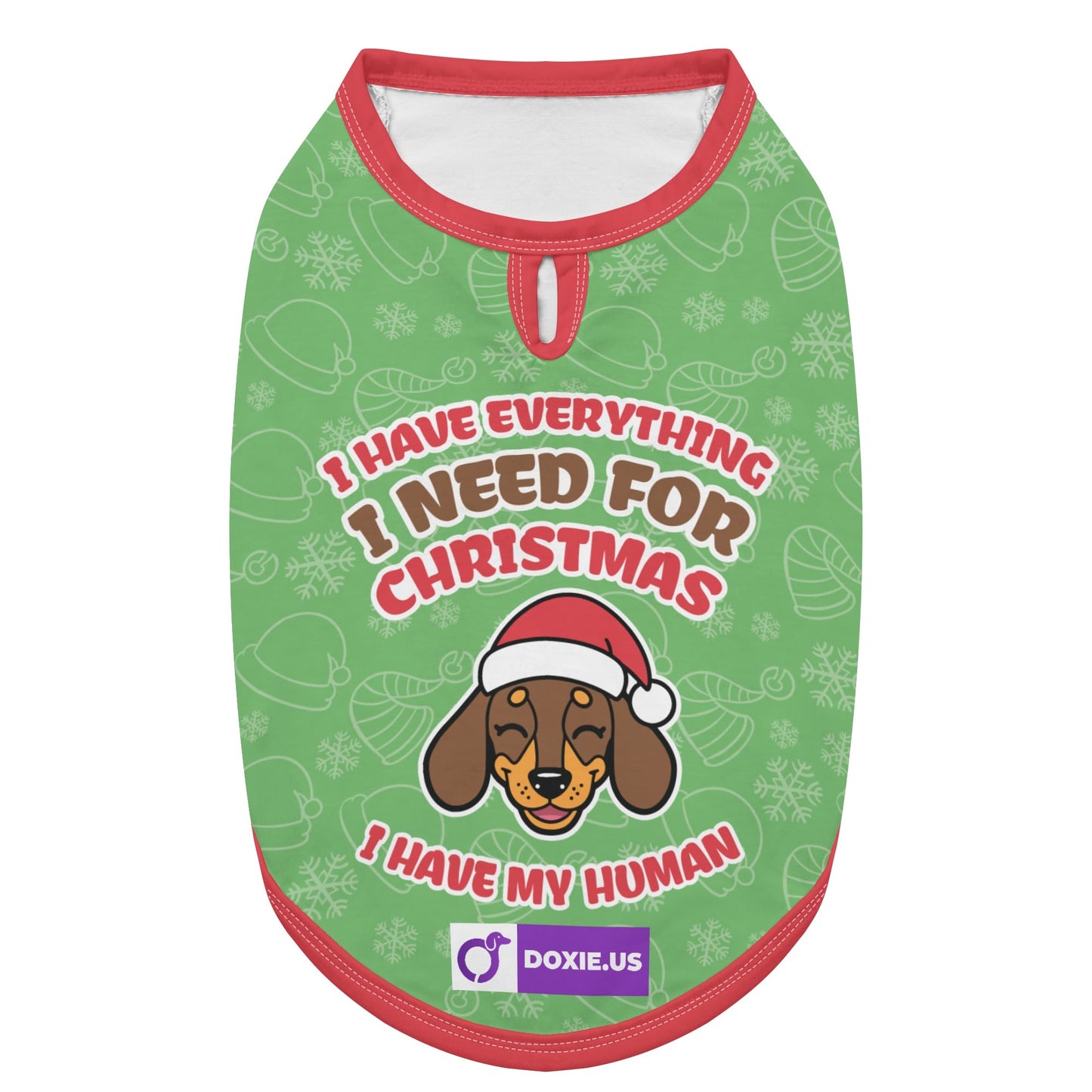 I HAVE EVERYTHING I NEED FOR CHRISTMAS, I HAVE MY HUMAN -  Shirt for Dachshunds