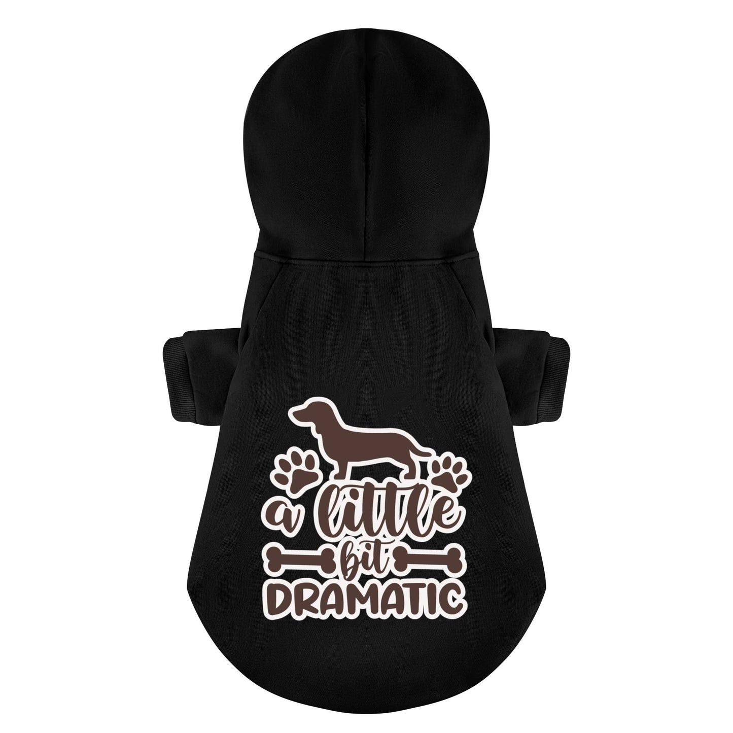 Little Bit Dramatic - Personalized Dachshund Hoodies with Funny Quotes – Stylish, Cozy, and Premium 100% Cotton