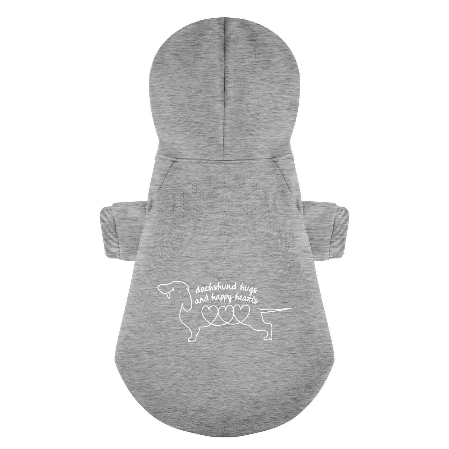 Happy Hearts- Personalized Dachshund Hoodies with Funny Quotes – Stylish, Cozy, and Premium 100% Cotton