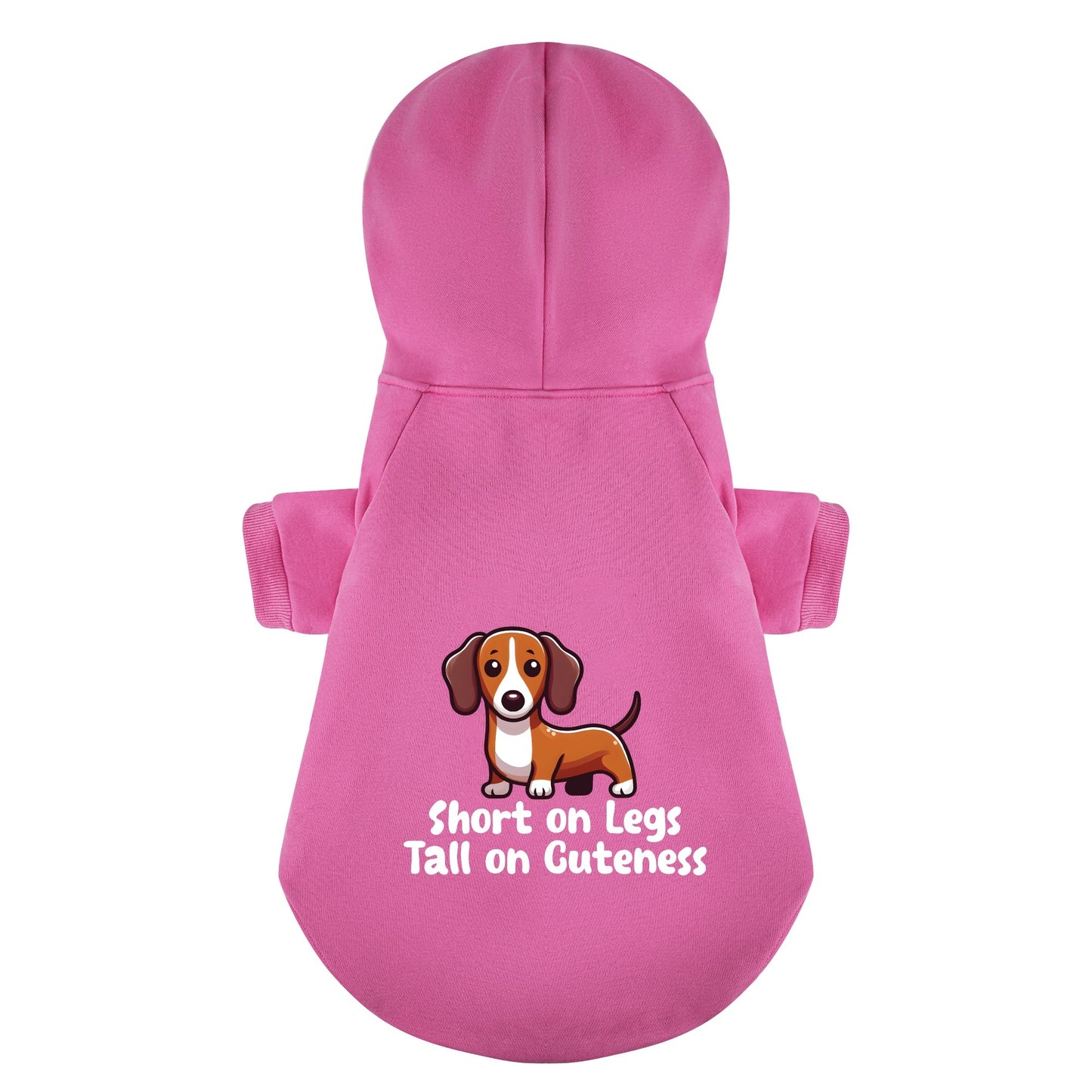 Short on Legs, Tall on Cuteness - Personalized Dachshund Hoodies with Funny Quotes – Stylish, Cozy, and Premium 100% Cotton