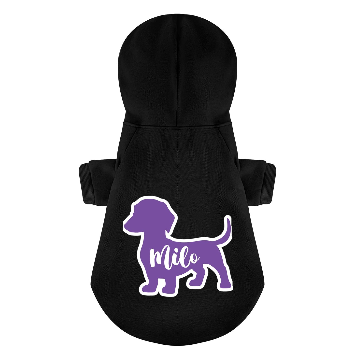 Milo - Personalized Dachshund Hoodies with your doxie name – Stylish, Cozy, and Premium 100% Cotton