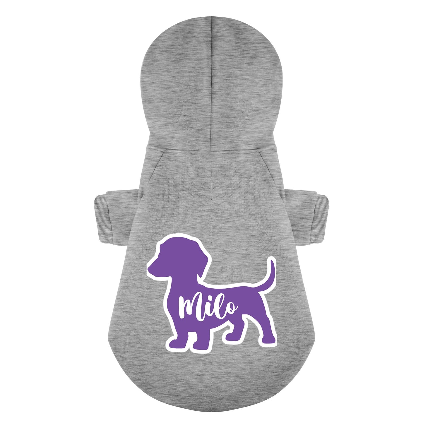 Milo - Personalized Dachshund Hoodies with your doxie name – Stylish, Cozy, and Premium 100% Cotton