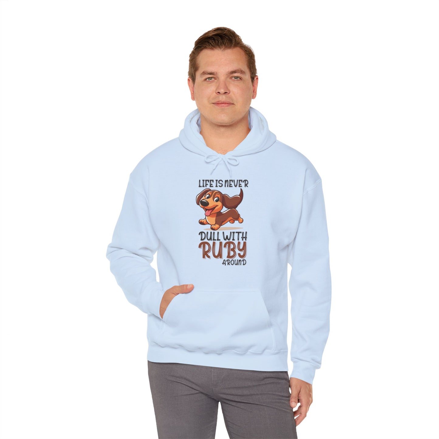 Sudadera con capucha personalizada con nombre de perro salchicha - Sudadera con capucha unisex 