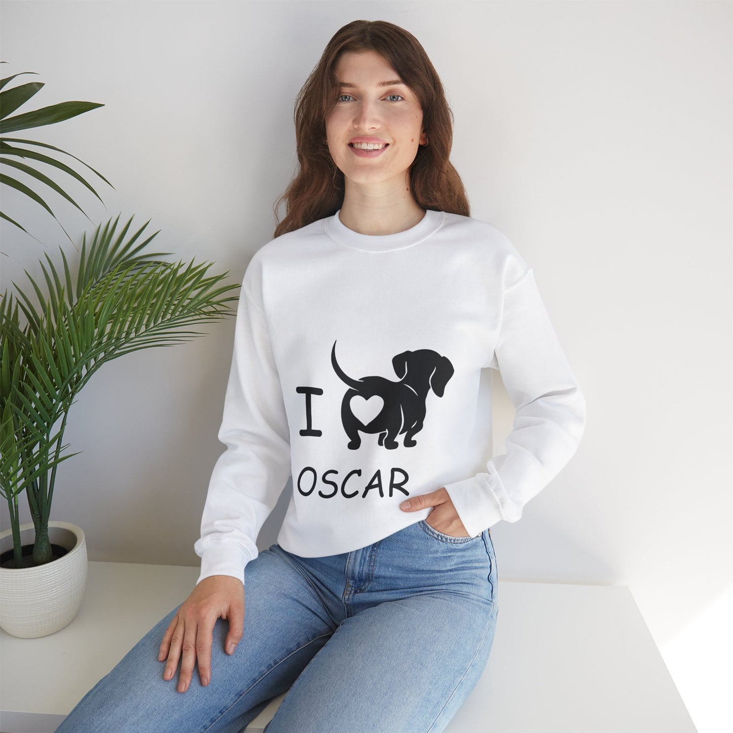 Sudadera personalizada con nombre de perro salchicha - Sudadera unisex 