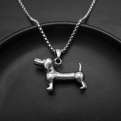 Collar Perro Salchicha Acero Inoxidable/Cuerda Color Oro