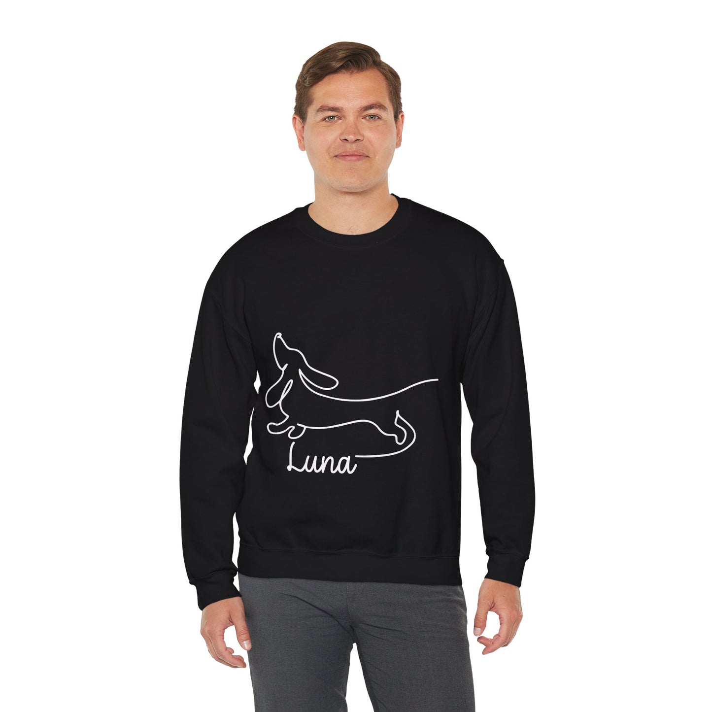 Sudadera personalizada con nombre dachshund - Sudadera unisex para amantes de Dachshund 