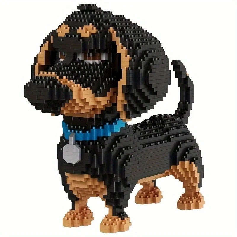 Dachshund Micro Building Blocks Animal Set