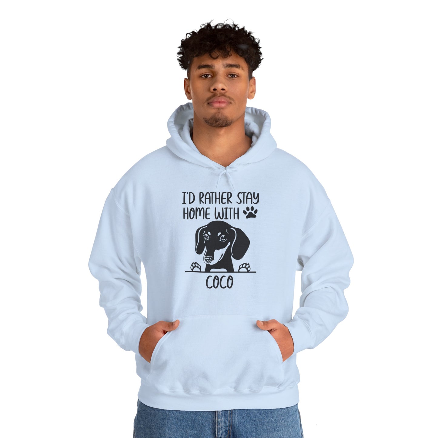 Sudadera con capucha personalizada con nombre de perro salchicha - Sudadera con capucha unisex 