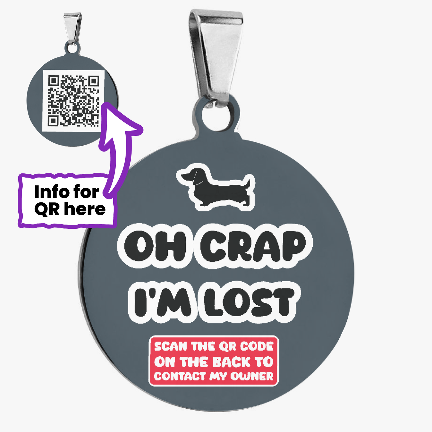 Heidi - Custom Dachshund Tag | Double-Sided ID