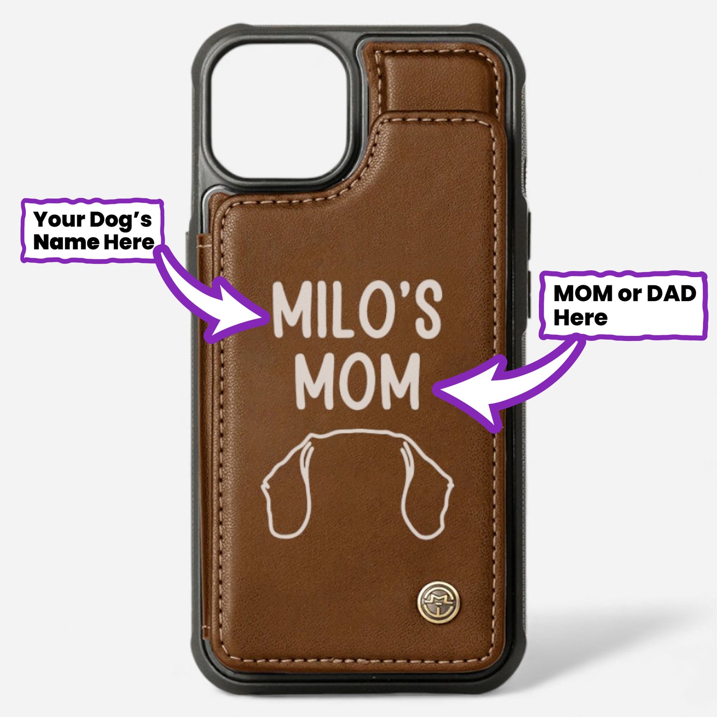 Joey - Personalized  Leather Wallet Case for for iPhone & Samsung