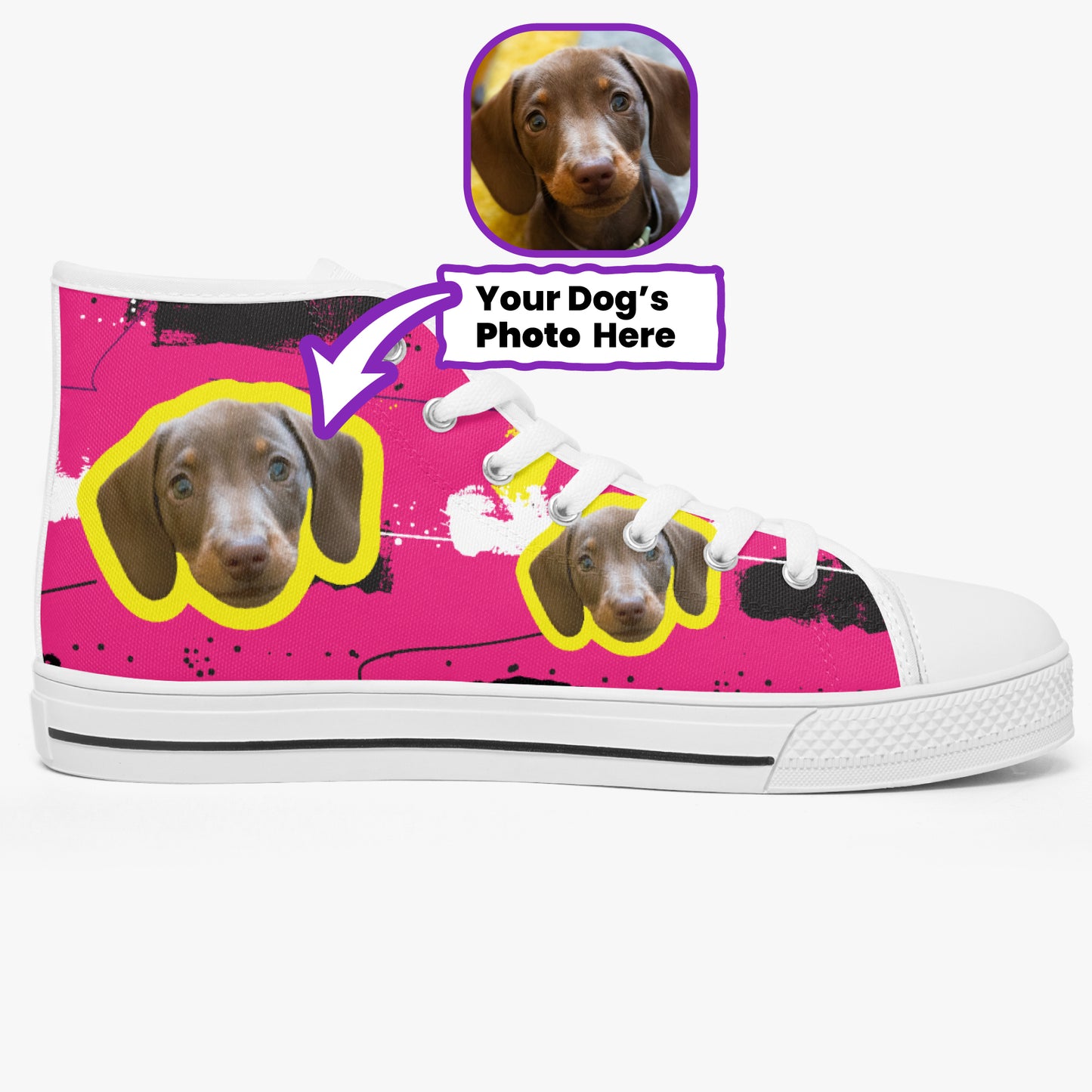 Mocha - Personalized Classic High-Top Canvas Shoes