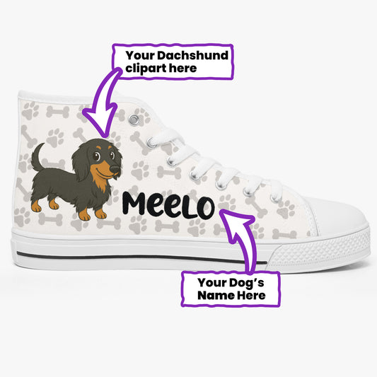Belle - Personalized Classic High-Top Canvas Shoes