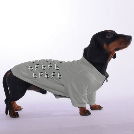 Winston - zip-up hooded sweatshirt for dachshund