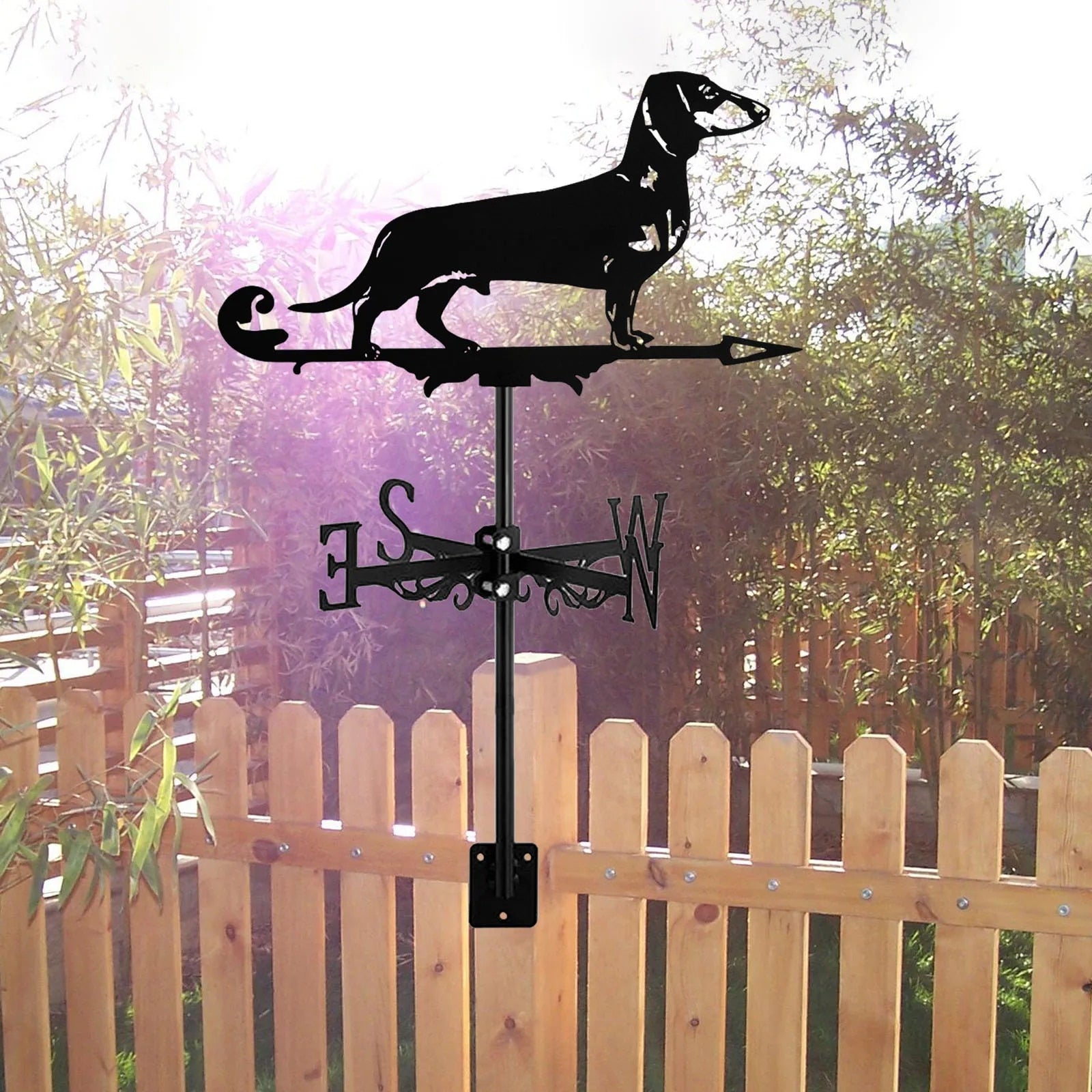 Dachshund-Weather-Vane-Standing-Garden-Decor-doxie.us