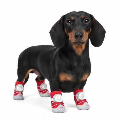 FurTrek Dachshund Winter Running Shoes – Non-Slip Dog Boots for Cold Weather