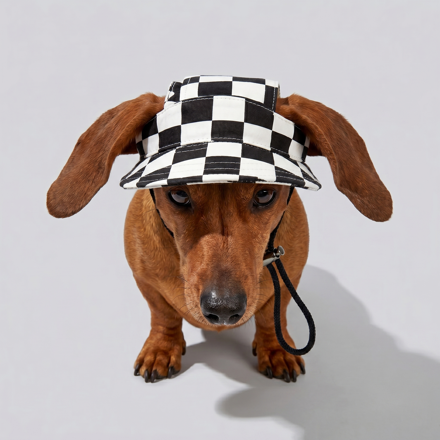 Dachzy Dachshund Printed Hat – Adjustable Ear Opening Dog Sun Hat