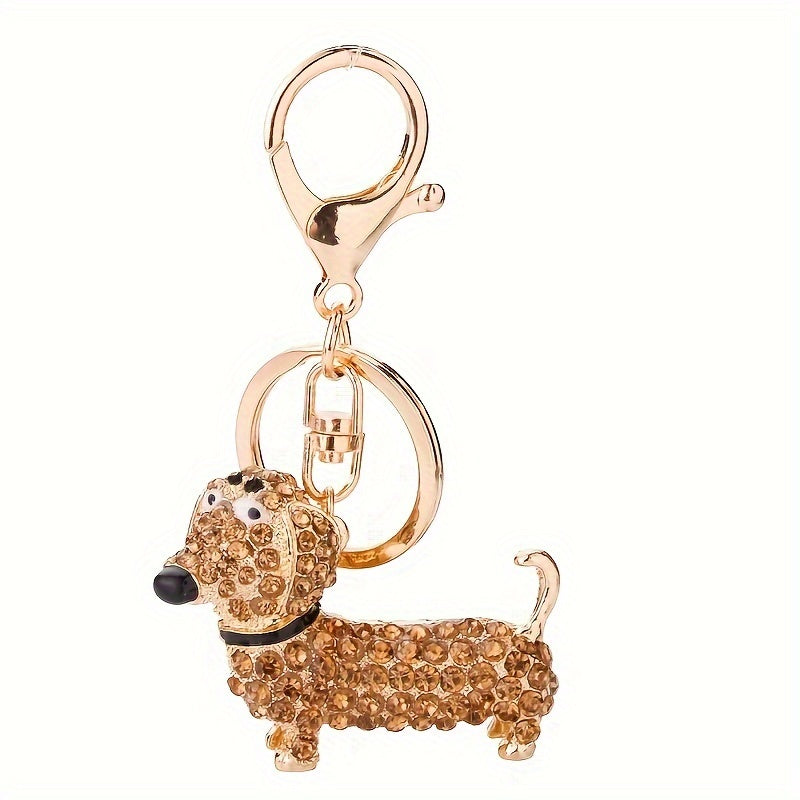 Dazzling-Dachshund-Keychain-Rhinestone-Chic