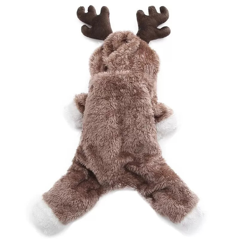 Doxie Christmas Reindeer Hoodie Cozy Jumpsuit