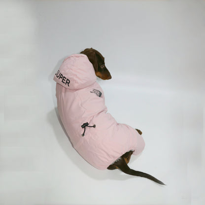 FrostPaw waterproof full-body snowsuit for dachshunds, view 5