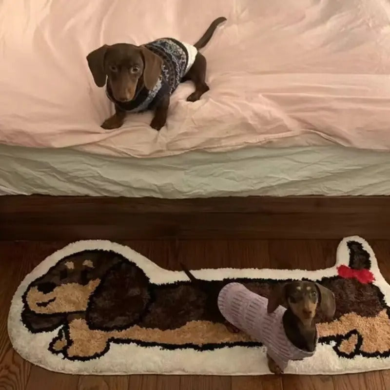 Funny-Dachshund-Plush-Rug–Dog-Carpet-for-Bedroom-Decor