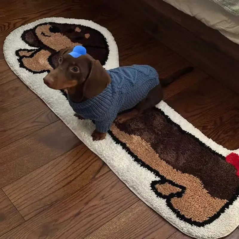 Funny-Dachshund-Plush-Rug–Dog-Carpet-for-Bedroom-Decor