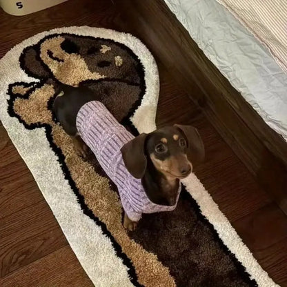 Funny-Dachshund-Plush-Rug–Dog-Carpet-for-Bedroom-Decor