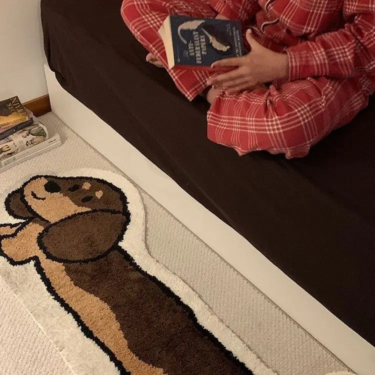 Funny-Dachshund-Plush-Rug–Dog-Carpet-for-Bedroom-Decor