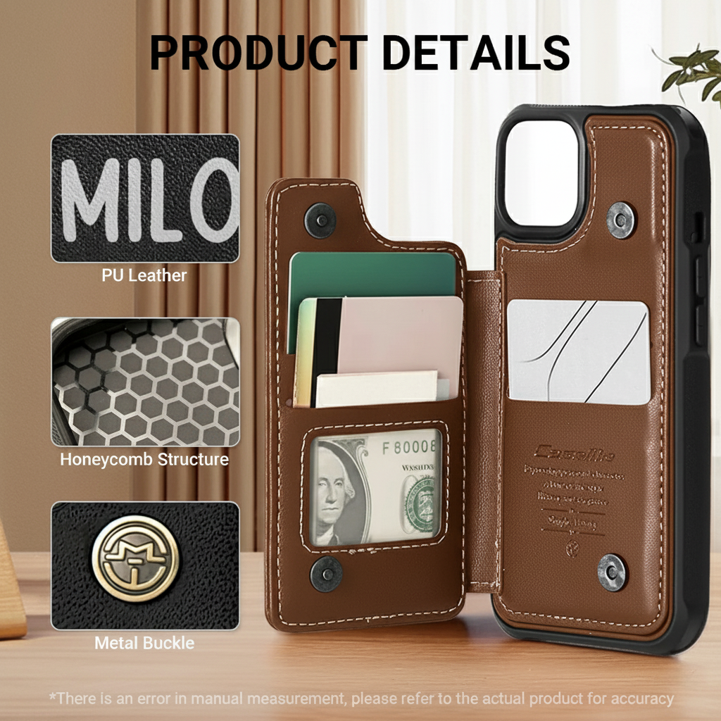 Joey - Personalized  Leather Wallet Case for for iPhone & Samsung