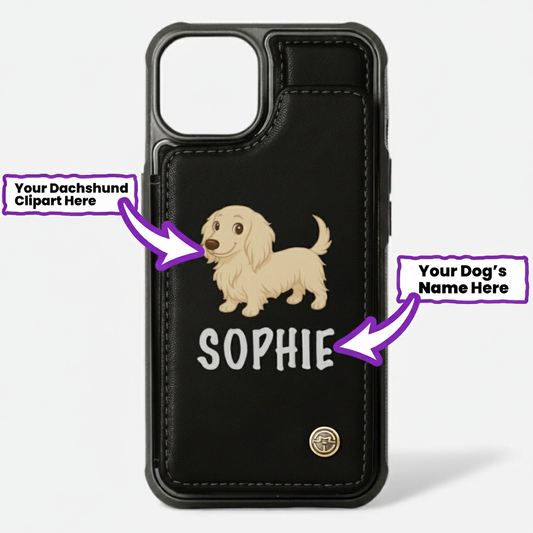 Duchess - Personalized  Leather Wallet Case for for iPhone & Samsung