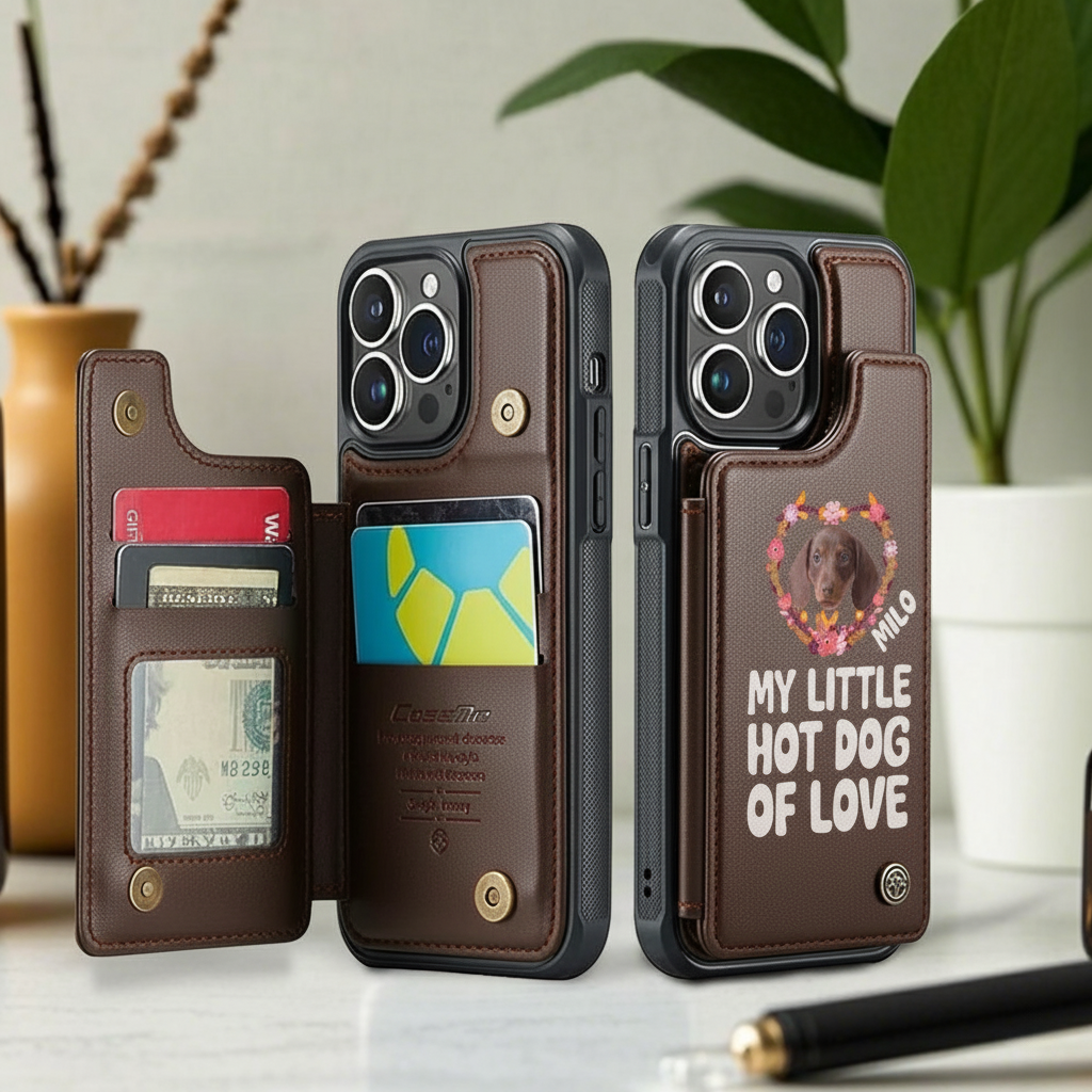 Hanker - Personalized  Leather Wallet Case for for iPhone & Samsung