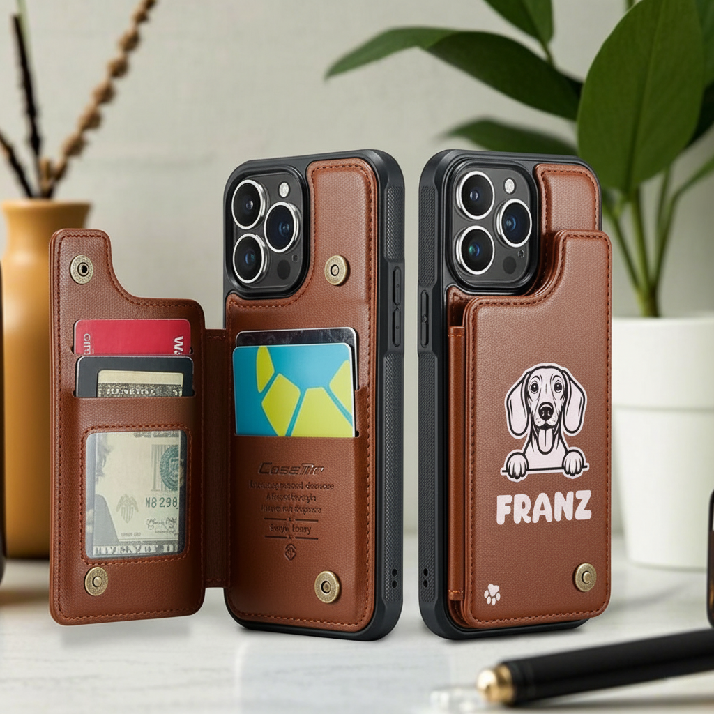 Sage - Personalized  Leather Wallet Case for for iPhone & Samsung
