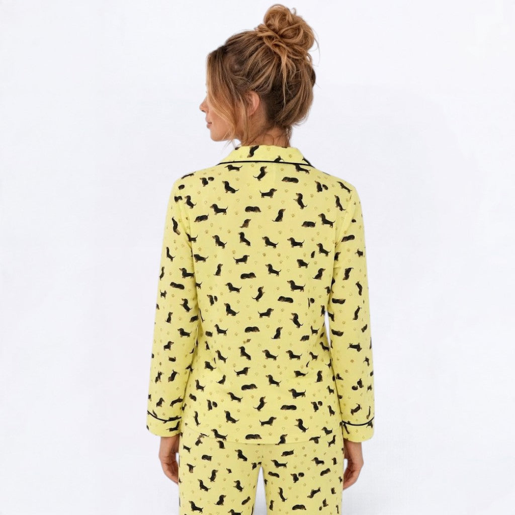 Cookie  – Matching Women's Satin Pajamas | Soft Silky Two-Piece Sleepwear Set