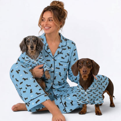 Sunny – Matching Dachshund Pajamas | Soft Satin Pajamas