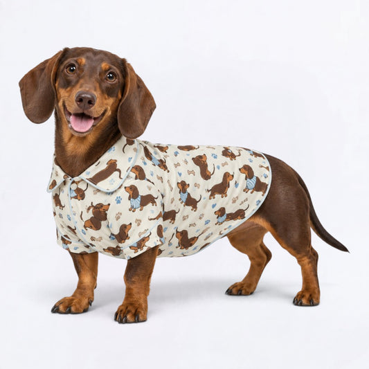Tyson  – Matching Dachshund Pajamas | Soft Satin Pajamas