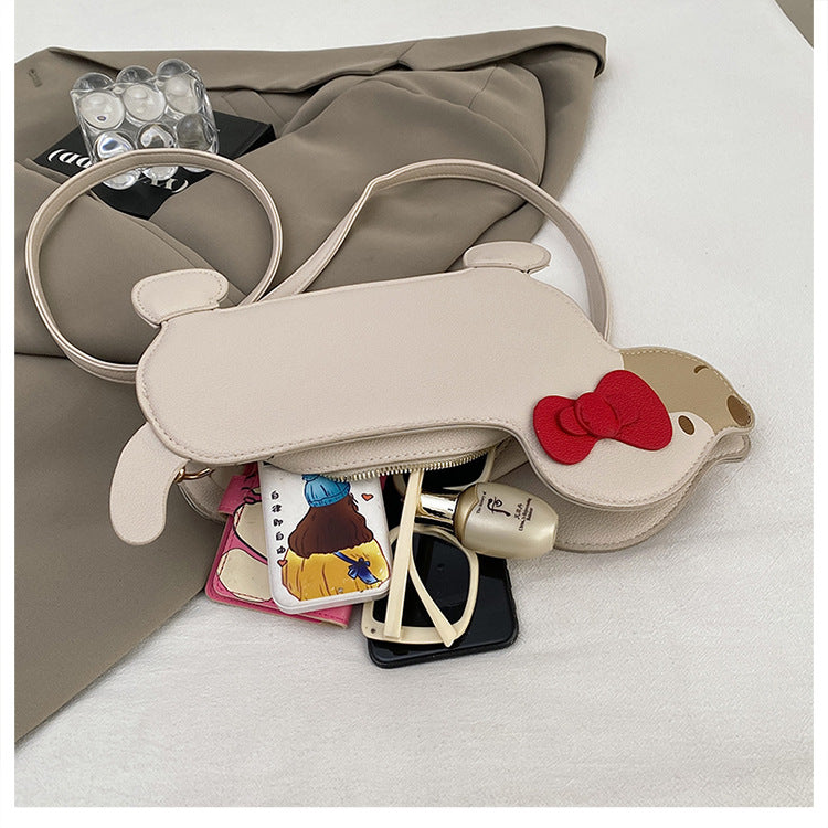 Dachshund Leather Handbag – Cross-Border Cartoon Shoulder Bag for Travel
