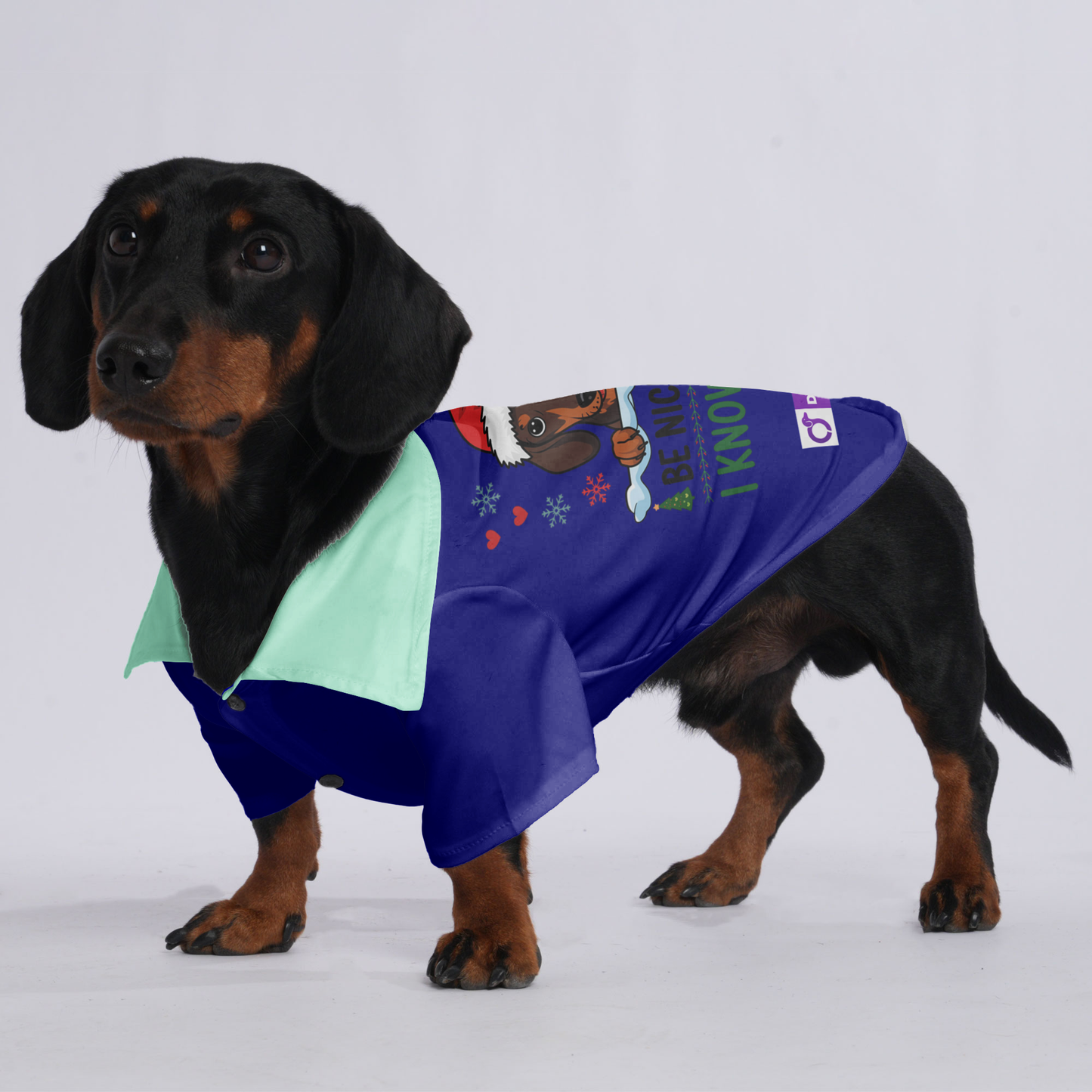 Be nice to me I know Santa - Hawaiian Shirt for Doxies