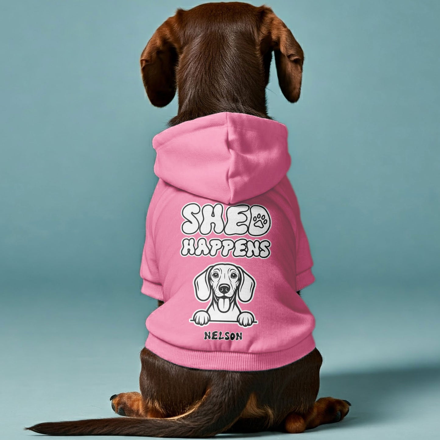 Shed Happens - Personalized Dachshund Hoodies with your doxie name – Stylish, Cozy, and Premium 100% Cotton