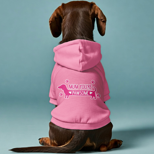 MUM YOURE PAWSOME - Personalized Dachshund Hoodies with Funny Quotes – Stylish, Cozy, and Premium 100% Cotton