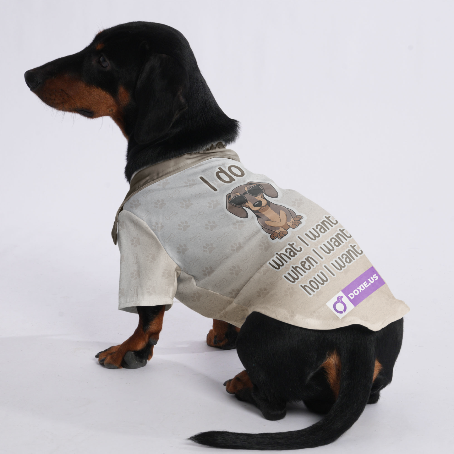 I do what i want , when i want, how i want - Hawaiian Shirt for Doxies